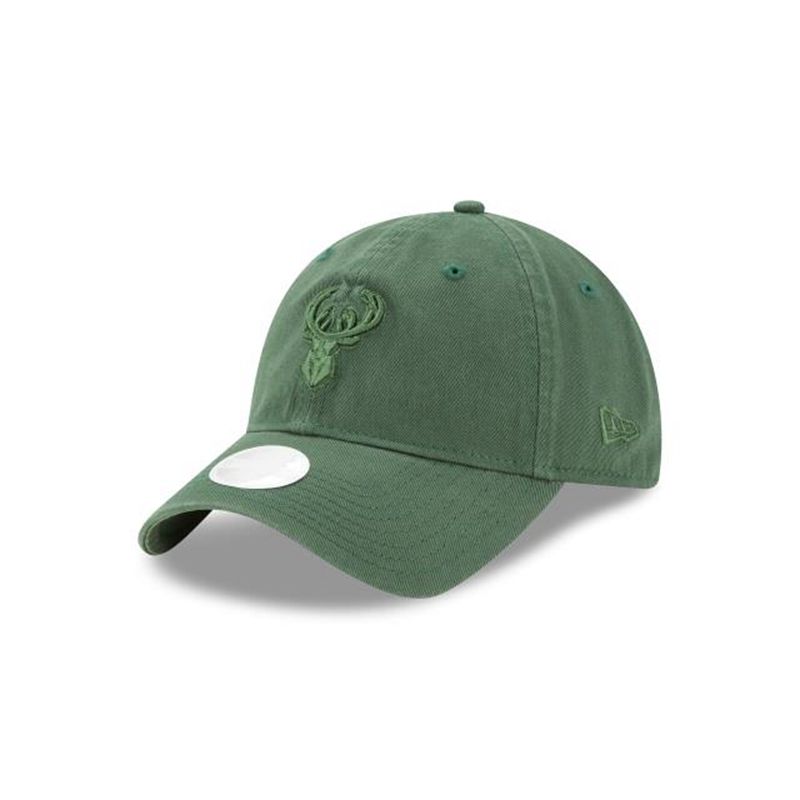 NBA Milwaukee Bucks Womens Core Classic 9Twenty Adjustable (SJC7535) - Green New Era Caps